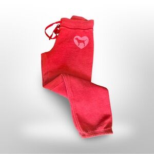 Victoria's Secret Red Joggers with Heart Emblem